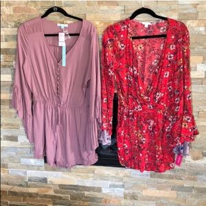 Bell Sleeve Rompers